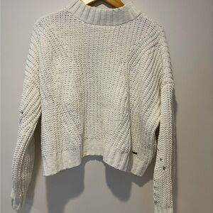 Hollister Cream Knit Sweater